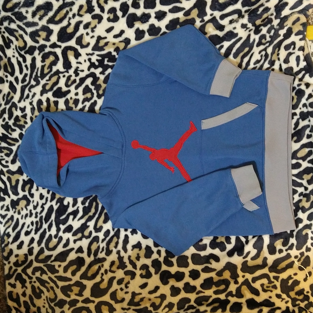 Jordan blue and red boys hoodie